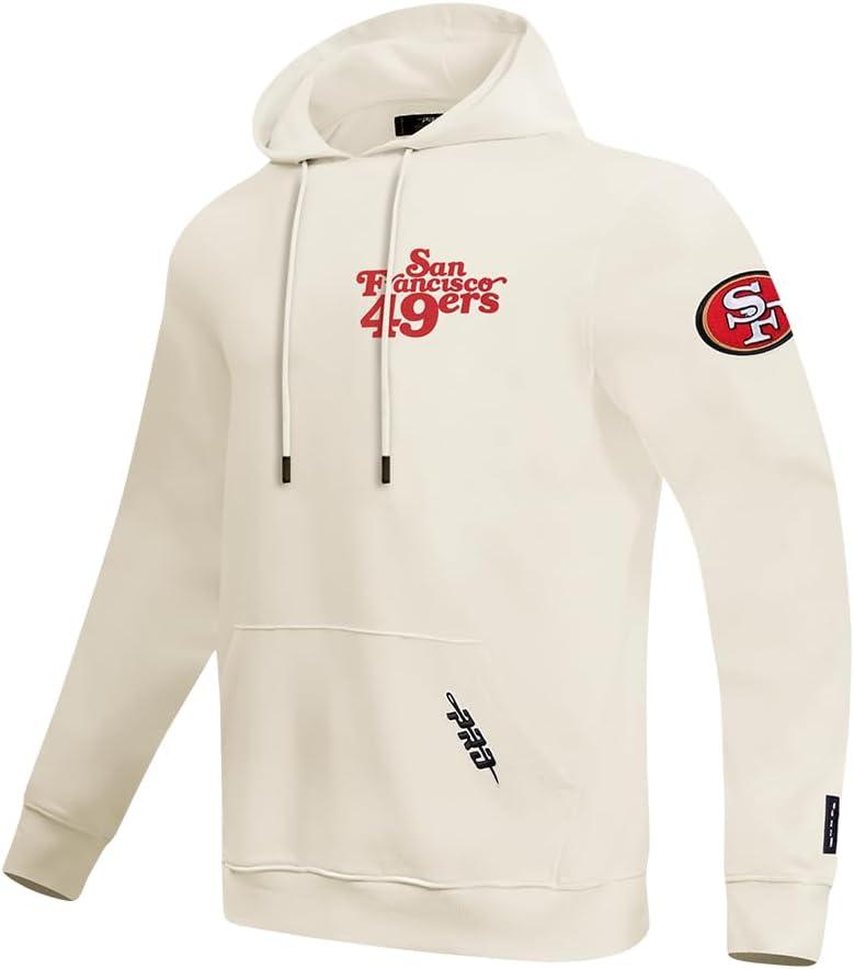 imagePro Standard Mens NFL Souvenir Brushed Back French Terry Pull Over HoodieOffwhite