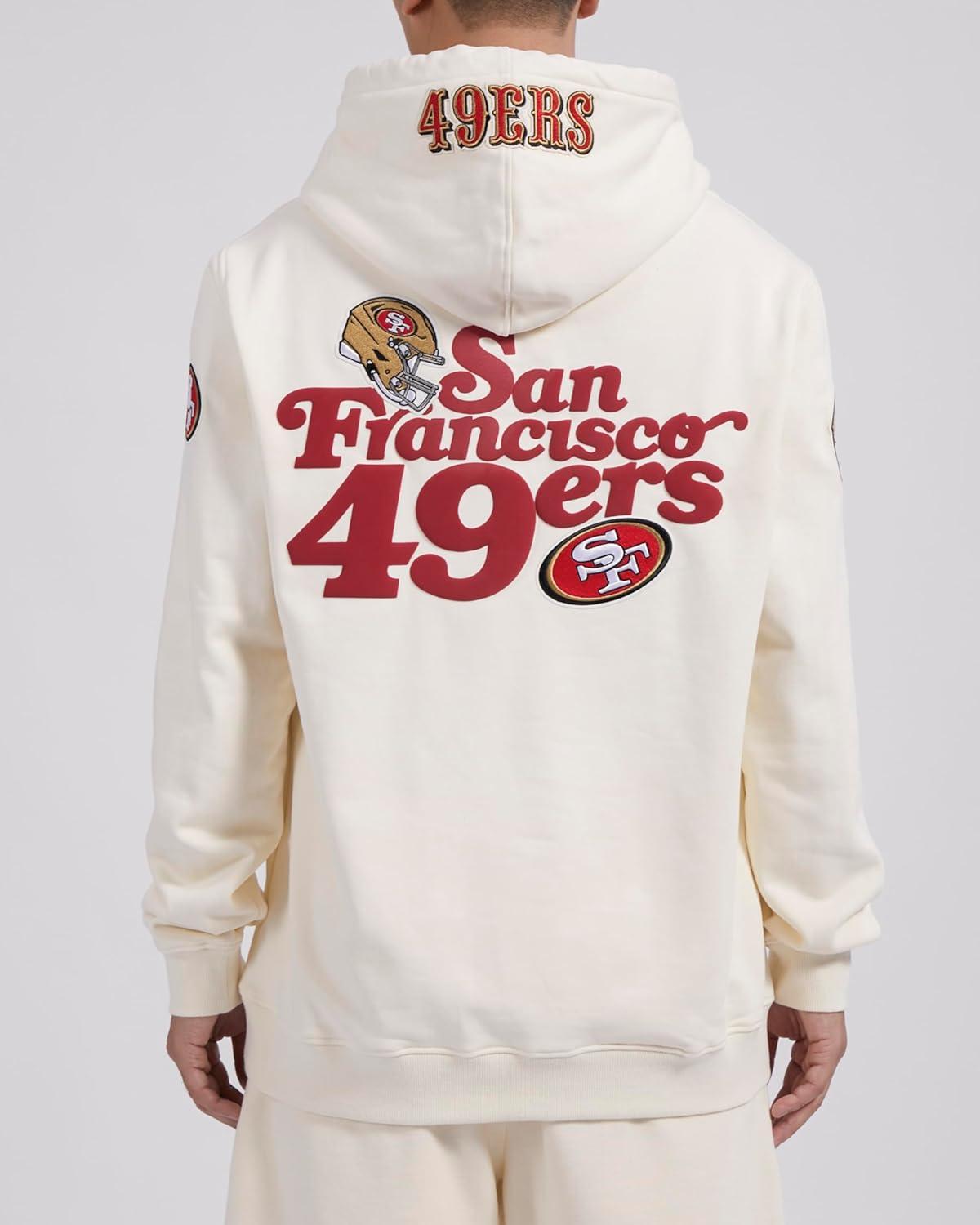 imagePro Standard Mens NFL Souvenir Brushed Back French Terry Pull Over HoodieOffwhite