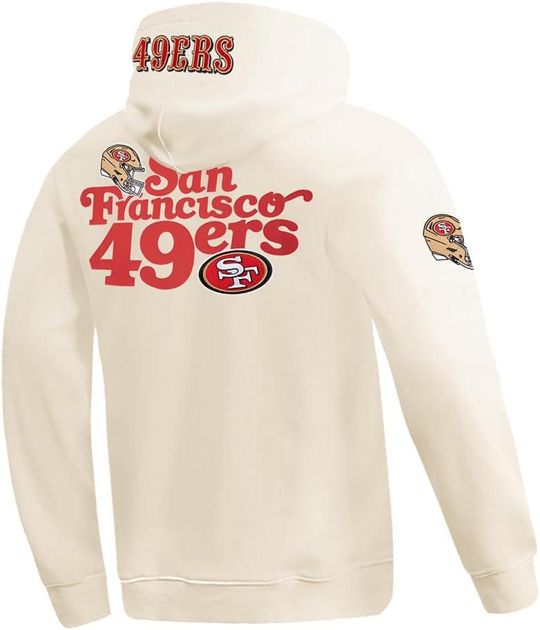 imagePro Standard Mens NFL Souvenir Brushed Back French Terry Pull Over HoodieOffwhite