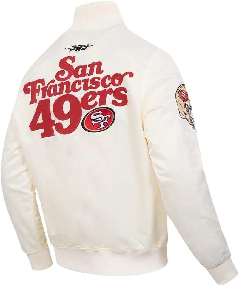 imagePro Standard Mens NFL Souvenir Satin JacketOffwhite