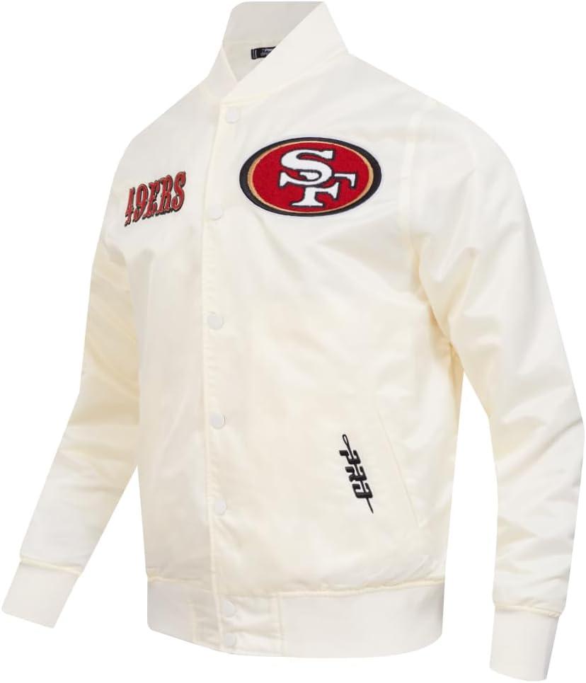 imagePro Standard Mens NFL Souvenir Satin JacketOffwhite