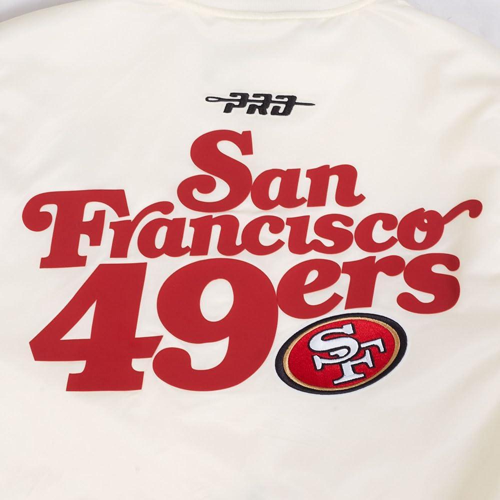 imagePro Standard Mens NFL Souvenir Satin JacketOffwhite