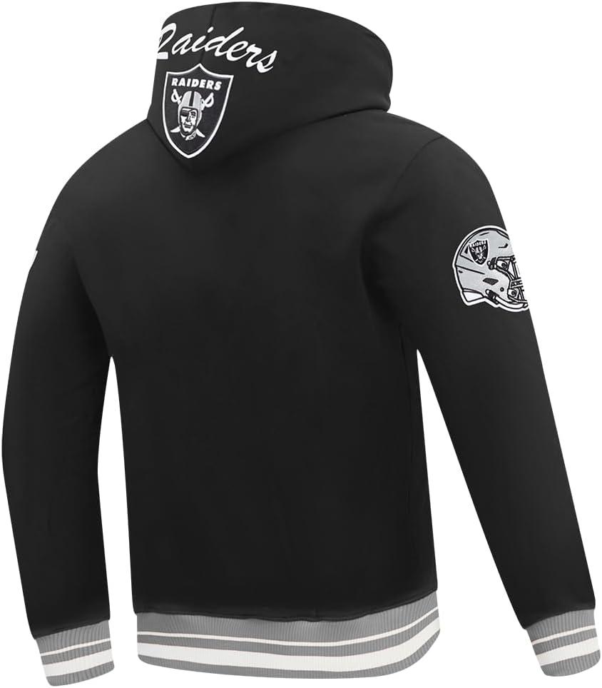 imagePro Standard Mens NFL Team Badge Brushed Back French Terry Pull Over HoodieBlack
