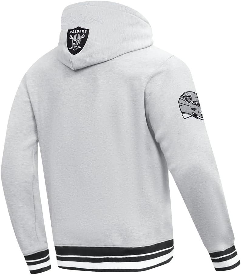 imagePro Standard Mens NFL Team Badge Brushed Back French Terry Pull Over HoodieGrey