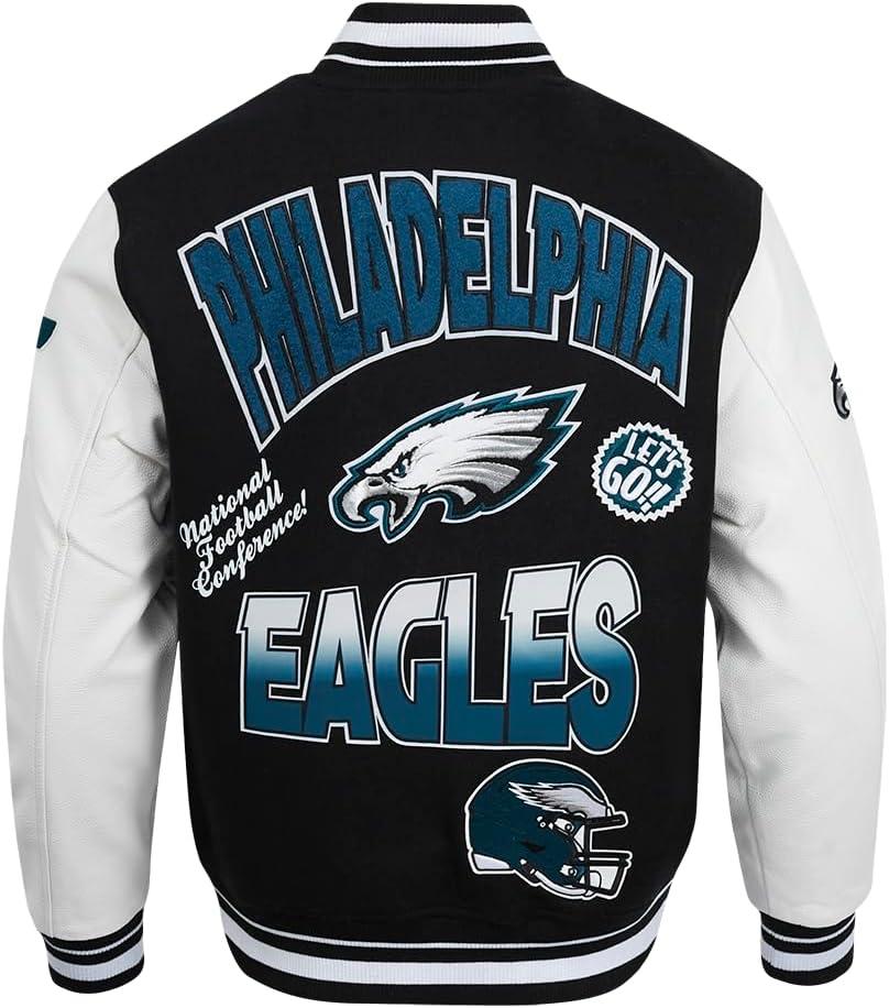 imagePro Standard Mens NFL Turn It Up Varsity JacketBlack