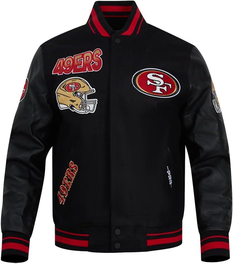 imagePro Standard Mens NFL Turn It Up Varsity JacketBlack