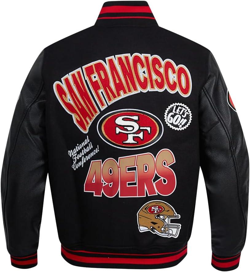 imagePro Standard Mens NFL Turn It Up Varsity JacketBlack