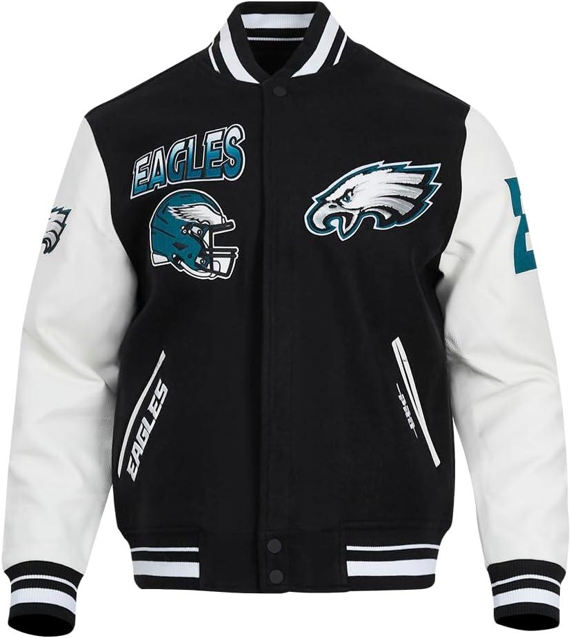 imagePro Standard Mens NFL Turn It Up Varsity JacketBlack