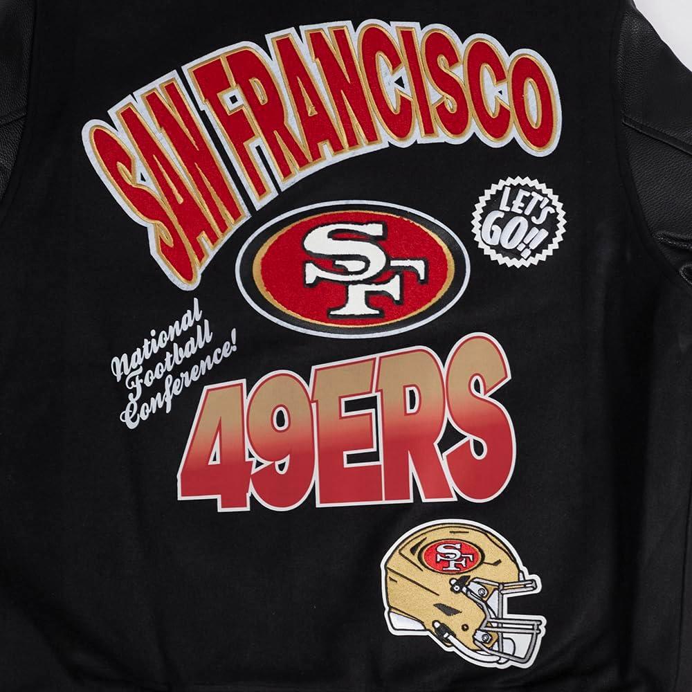 imagePro Standard Mens NFL Turn It Up Varsity JacketBlack