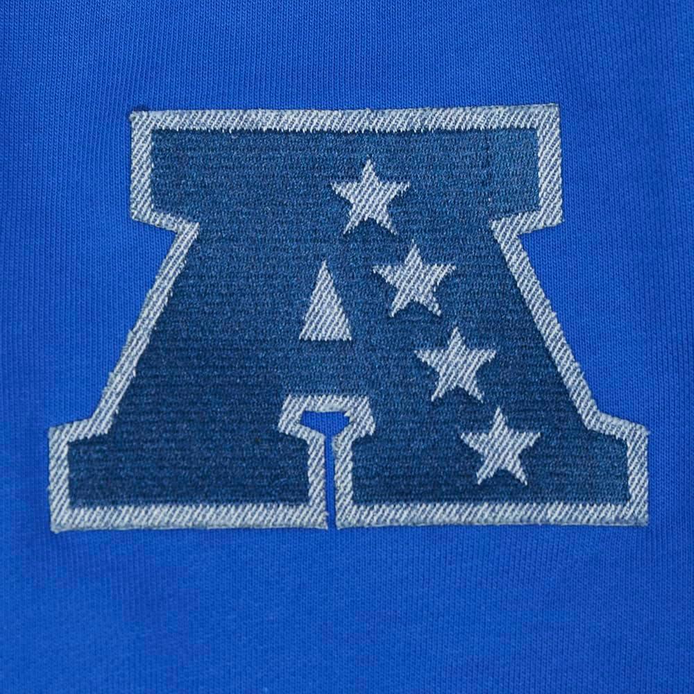 imagePro Standard Mens NFL Varsity Blues Brushed Back French Terry Pull Over HoodieBlue