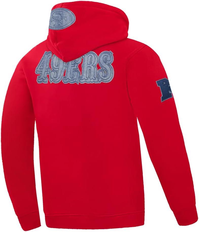 imagePro Standard Mens NFL Varsity Blues Brushed Back French Terry Pull Over HoodieRed