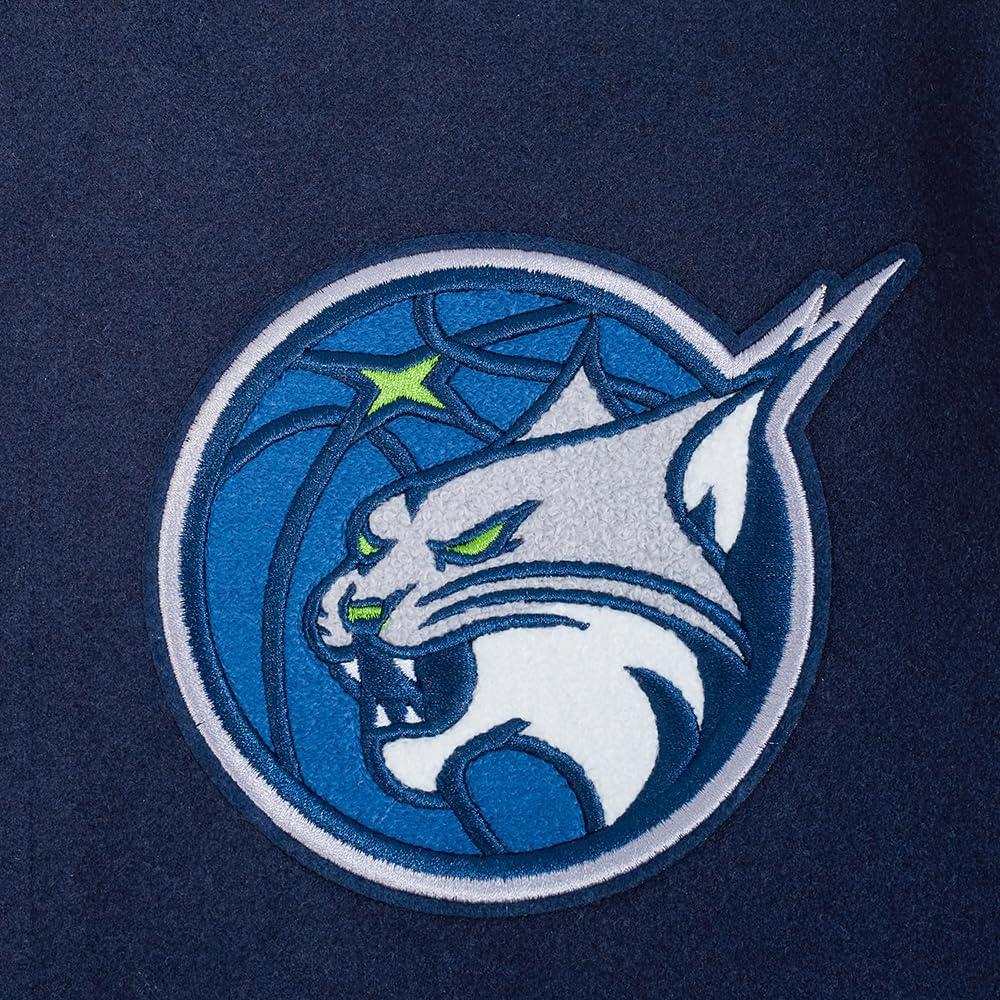 imagePro Standard Mens WNBA Classic Chenille Varsity JacketMidnight NavyWhite