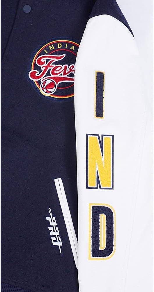 imagePro Standard Mens WNBA Classic Chenille Varsity JacketMidnight NavyWhite