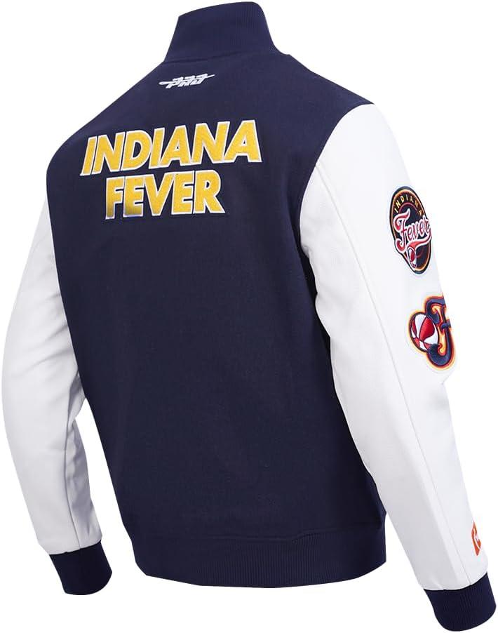 imagePro Standard Mens WNBA Classic Chenille Varsity JacketMidnight NavyWhite