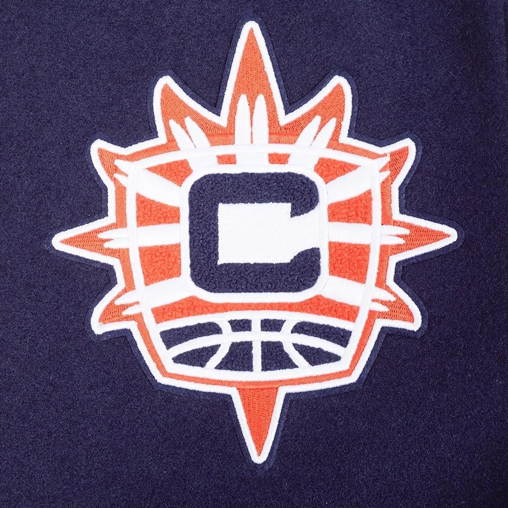 imagePro Standard Mens WNBA Classic Chenille Varsity JacketMidnight NavyWhite