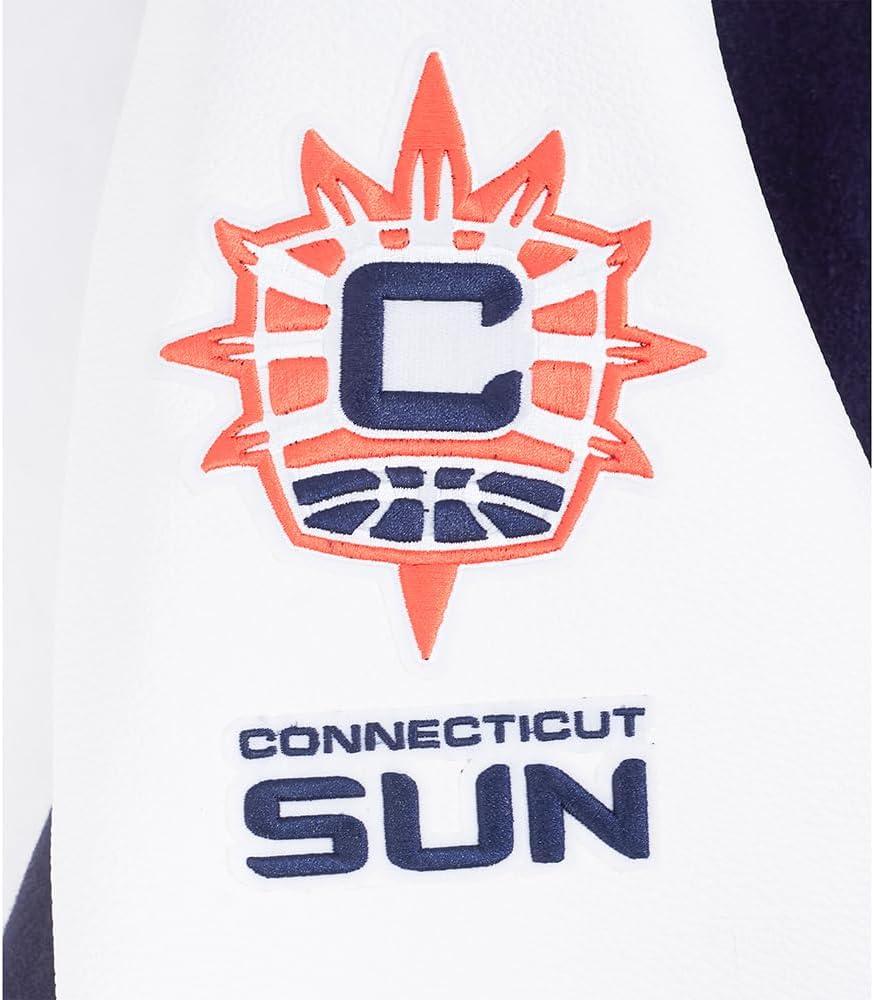 imagePro Standard Mens WNBA Classic Chenille Varsity JacketMidnight NavyWhite