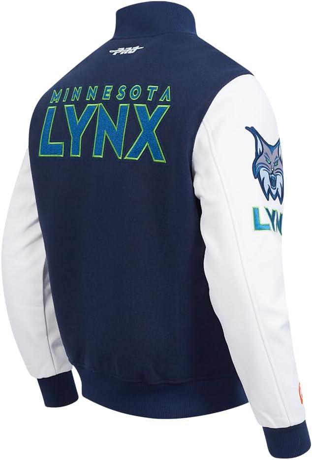 imagePro Standard Mens WNBA Classic Chenille Varsity JacketMidnight NavyWhite