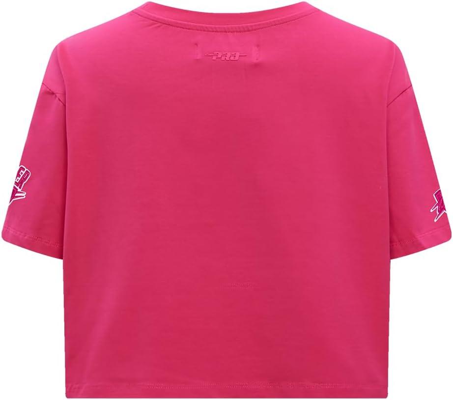 imagePro Standard NBA Womens Womens NBA Classic Triple Pink Cotton Short Sleeve Boxy TeeBeetroot Purple