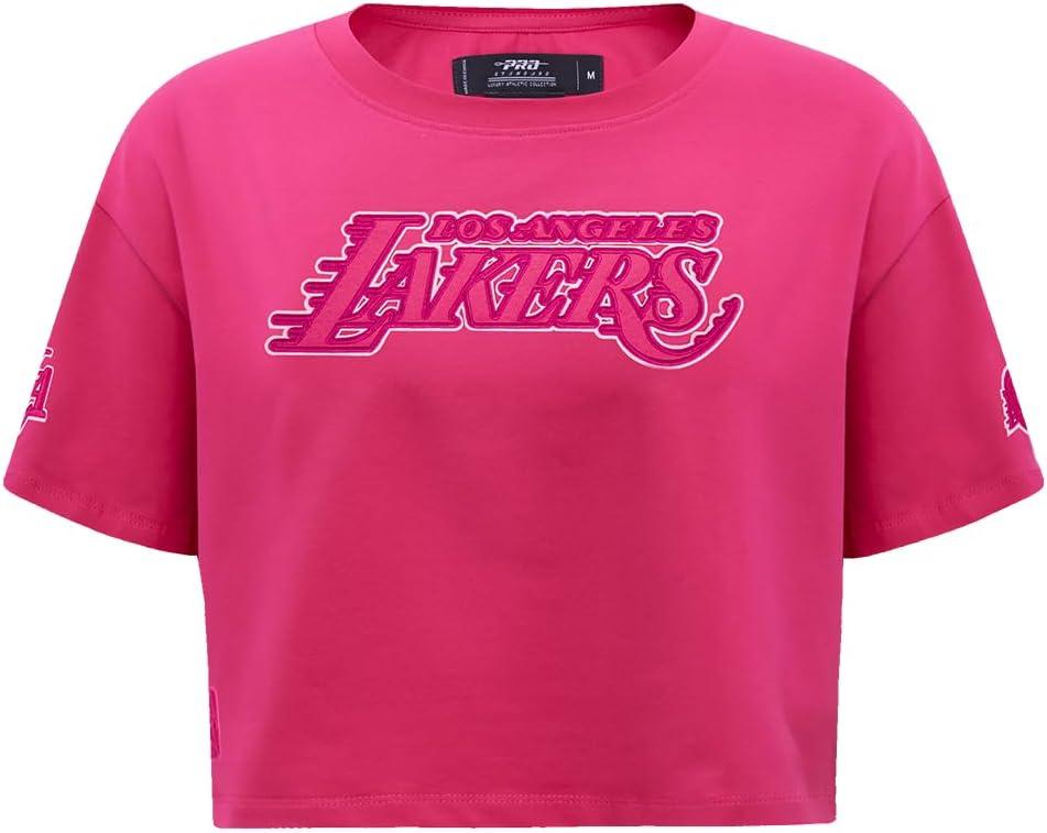 imagePro Standard NBA Womens Womens NBA Classic Triple Pink Cotton Short Sleeve Boxy TeeBeetroot Purple