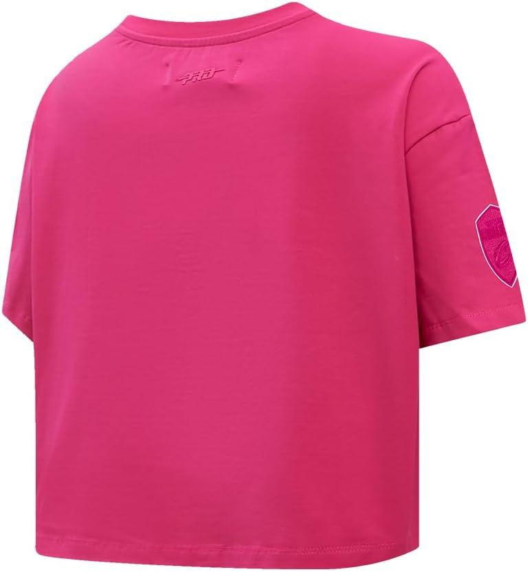 imagePro Standard NBA Womens Womens NBA Classic Triple Pink Cotton Short Sleeve Boxy TeeBeetroot Purple
