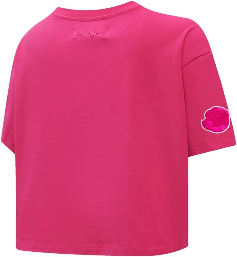 imagePro Standard NBA Womens Womens NBA Classic Triple Pink Cotton Short Sleeve Boxy TeeBeetroot Purple