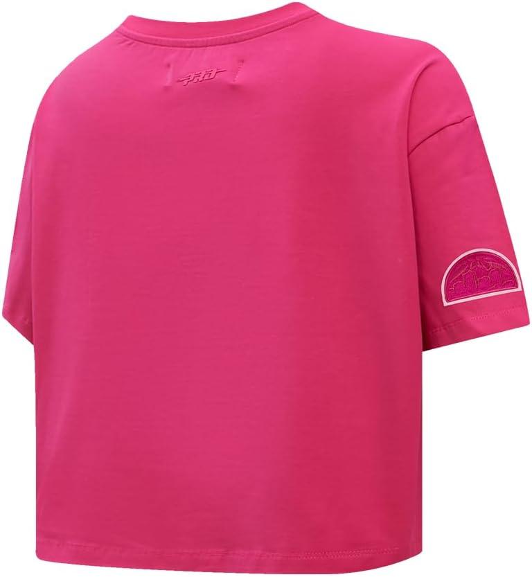 imagePro Standard NBA Womens Womens NBA Classic Triple Pink Cotton Short Sleeve Boxy TeeBeetroot Purple