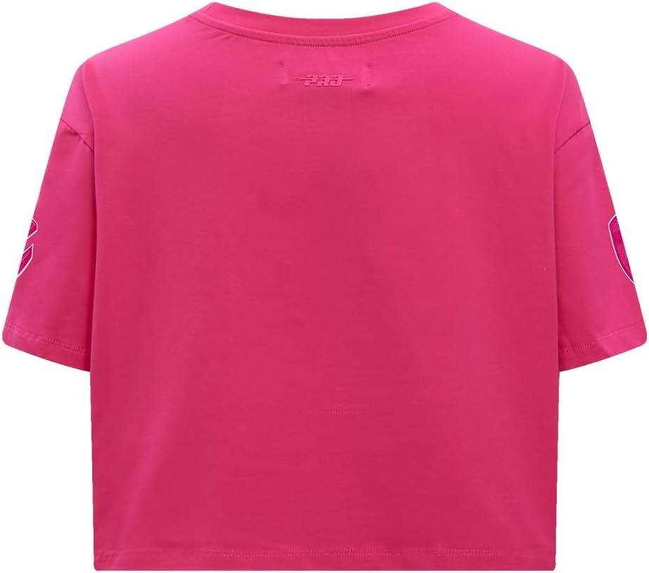 imagePro Standard NBA Womens Womens NBA Classic Triple Pink Cotton Short Sleeve Boxy TeeBeetroot Purple