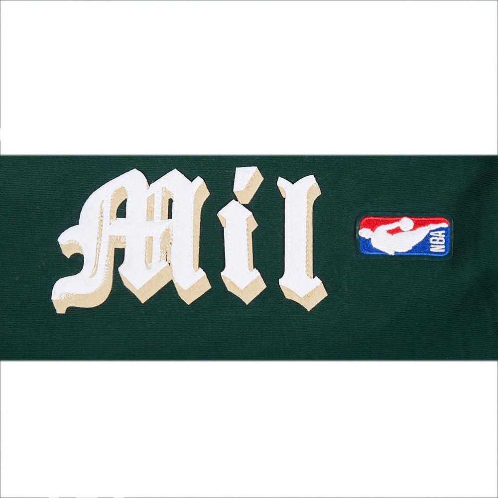 imagePro Standard Womens NBA Old English Cropped Pullover HoodieForest Green