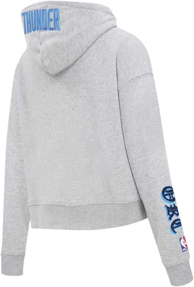 imagePro Standard Womens NBA Old English Cropped Pullover HoodieHeather Grey
