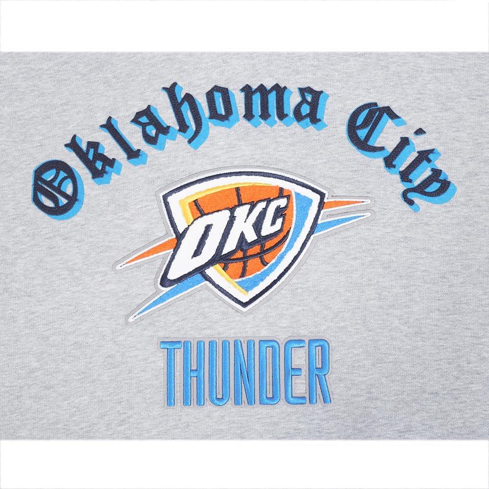 imagePro Standard Womens NBA Old English Cropped Pullover HoodieHeather Grey