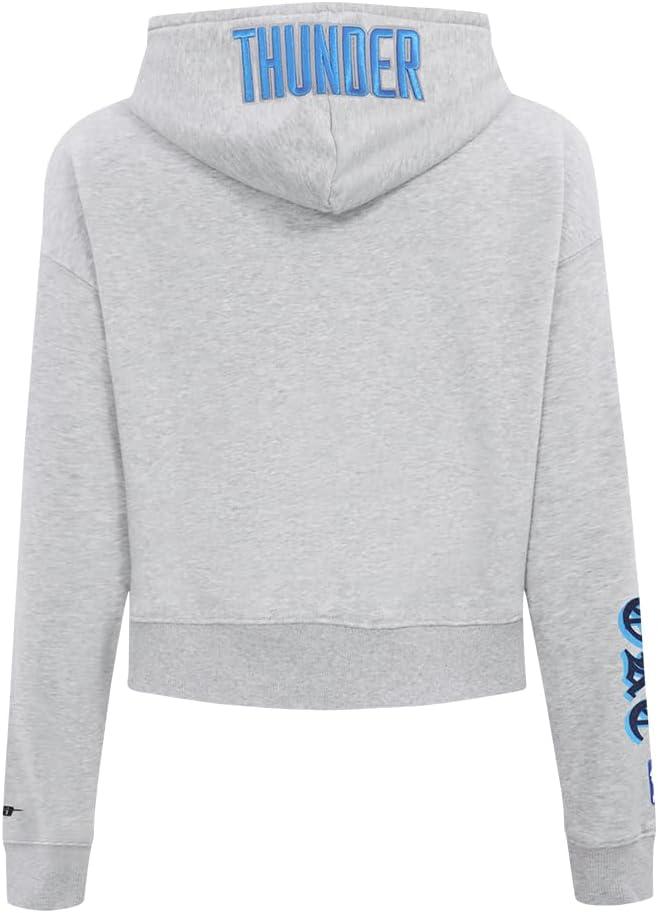 imagePro Standard Womens NBA Old English Cropped Pullover HoodieHeather Grey