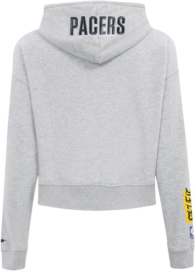 imagePro Standard Womens NBA Old English Cropped Pullover HoodieHeather Grey