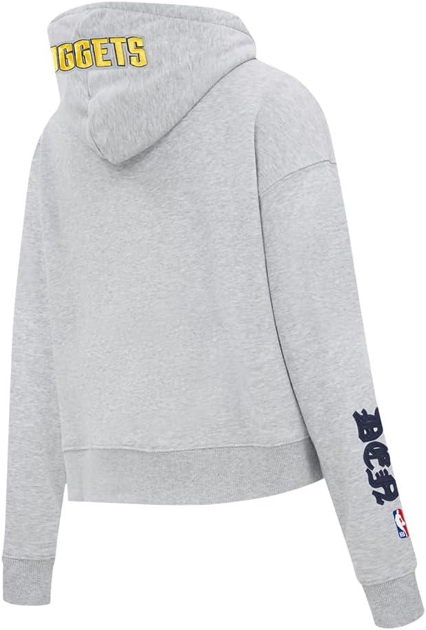 imagePro Standard Womens NBA Old English Cropped Pullover HoodieHeather Grey