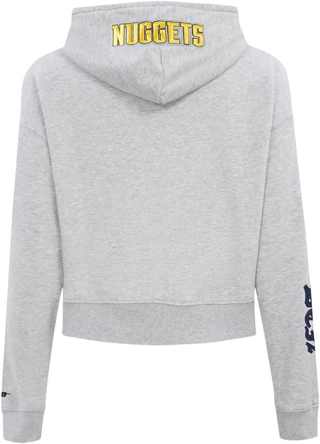 imagePro Standard Womens NBA Old English Cropped Pullover HoodieHeather Grey