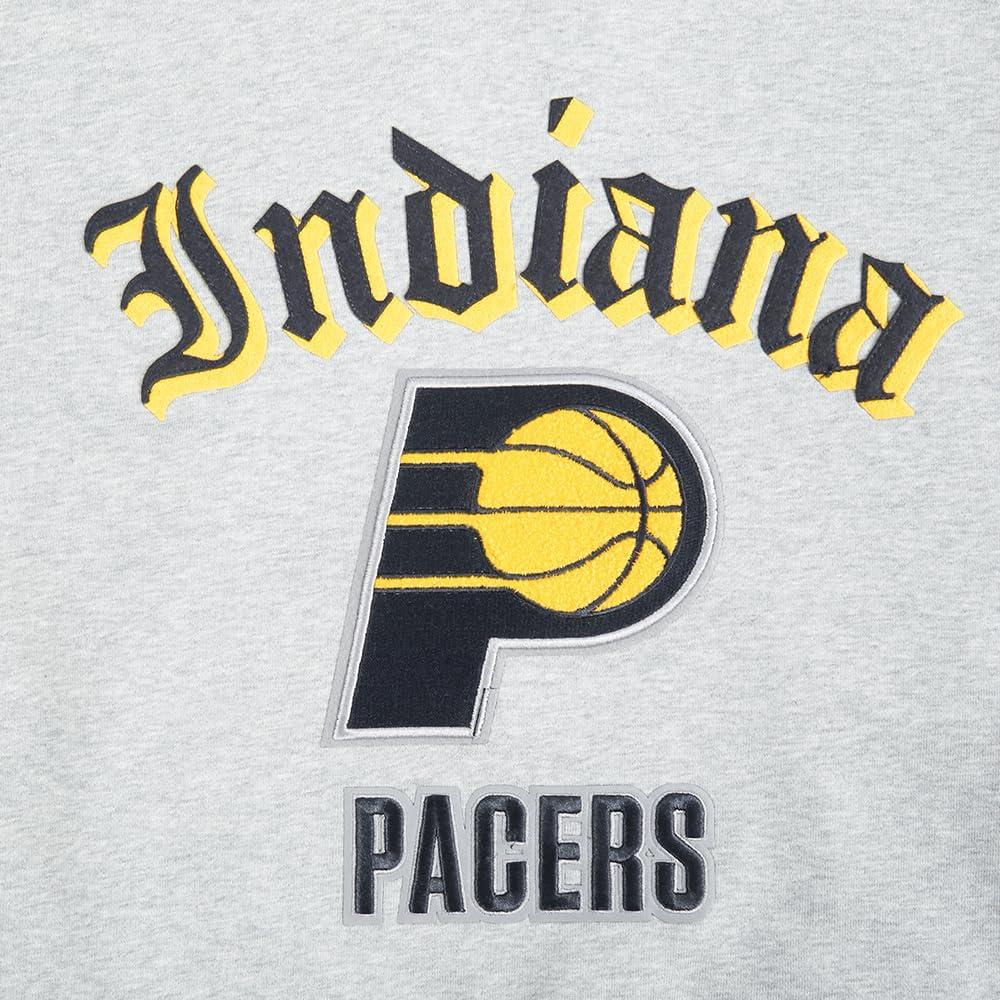 imagePro Standard Womens NBA Old English Cropped Pullover HoodieHeather Grey