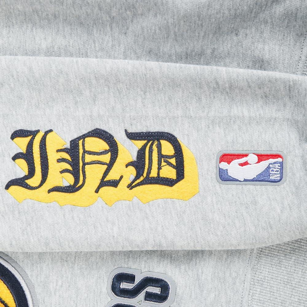 imagePro Standard Womens NBA Old English Cropped Pullover HoodieHeather Grey