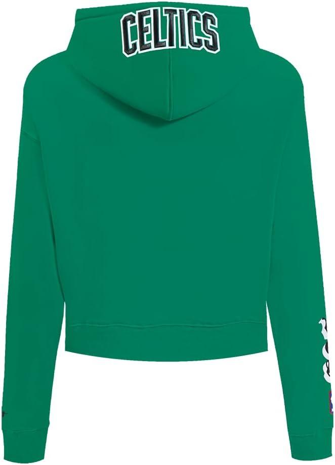 imagePro Standard Womens NBA Old English Cropped Pullover HoodieKelly Green