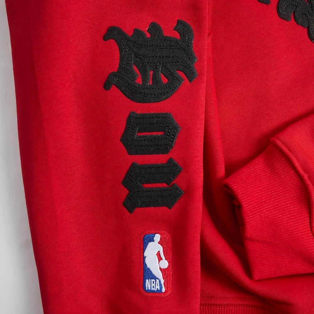 imagePro Standard Womens NBA Old English Cropped Pullover HoodieRed