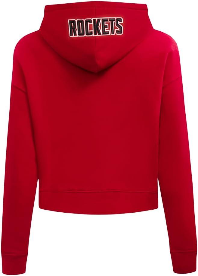 imagePro Standard Womens NBA Old English Cropped Pullover HoodieRed