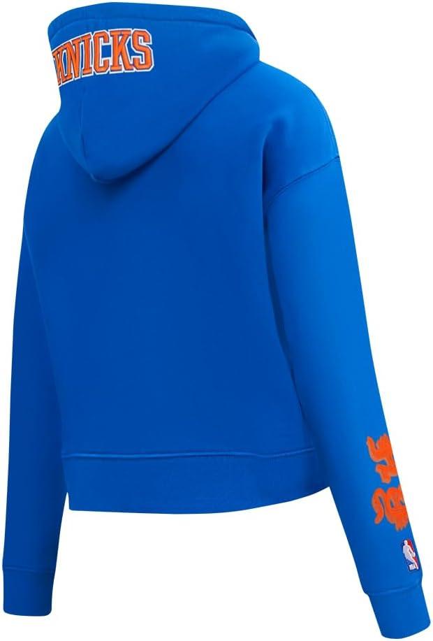 imagePro Standard Womens NBA Old English Cropped Pullover HoodieRoyal Blue