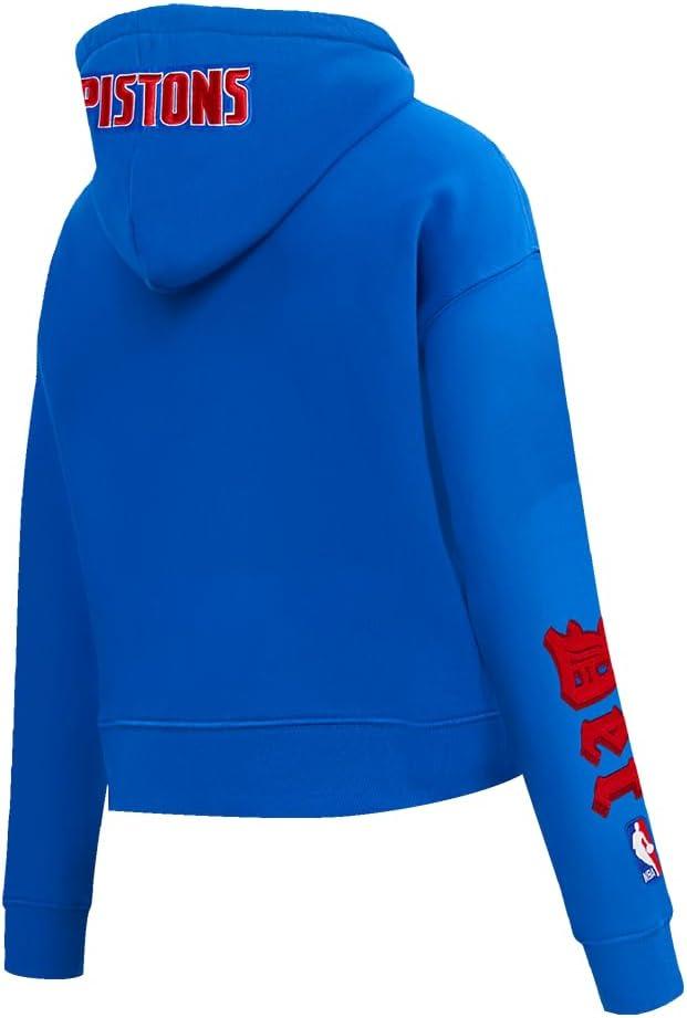 imagePro Standard Womens NBA Old English Cropped Pullover HoodieRoyal Blue