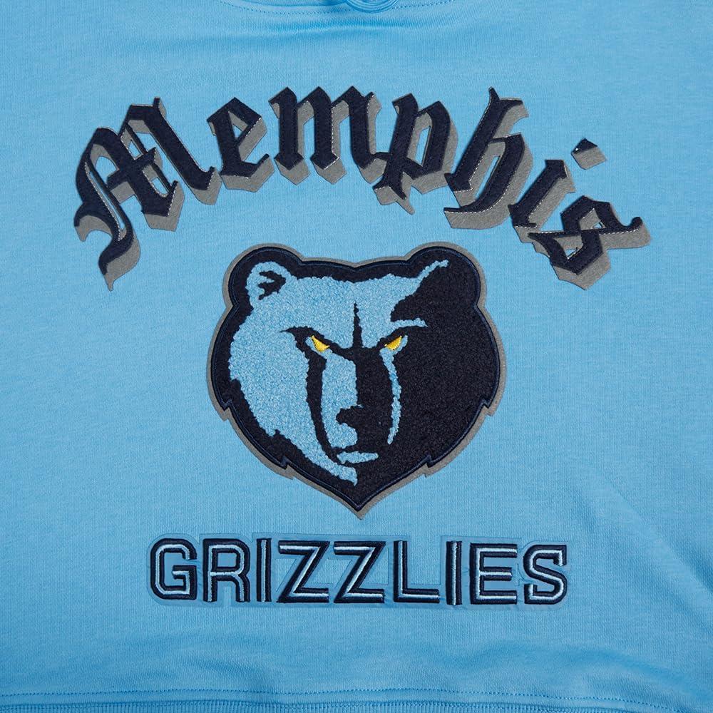 imagePro Standard Womens NBA Old English Cropped Pullover HoodieUniversity Blue