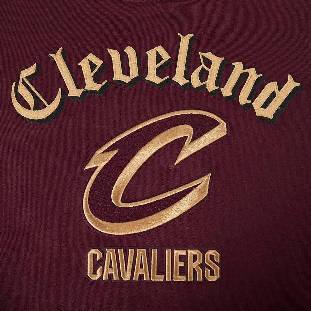 imagePro Standard Womens NBA Old English Cropped Pullover HoodieWine