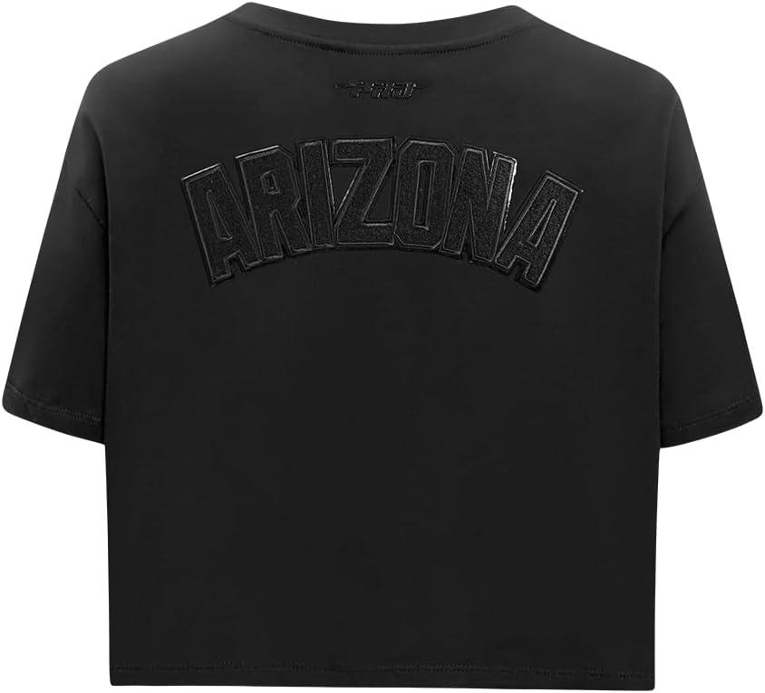 imagePro Standard Womens NFL Arizona Cardinals Classic Triple Black Short Sleeve Boxy Tee 2XL