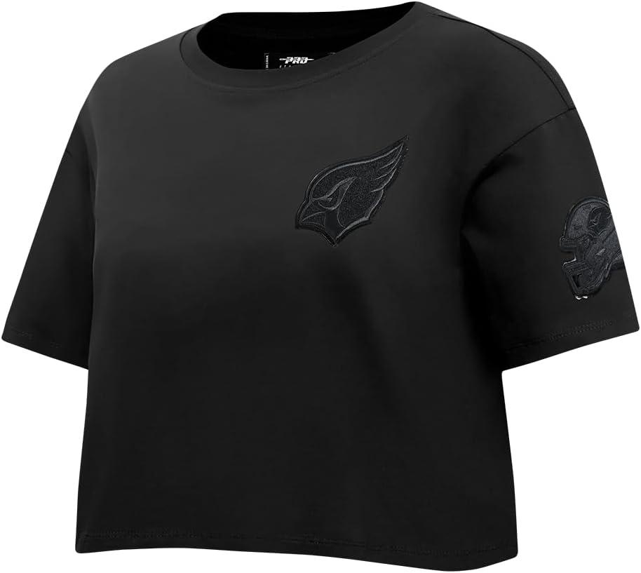 imagePro Standard Womens NFL Arizona Cardinals Classic Triple Black Short Sleeve Boxy Tee 2XL