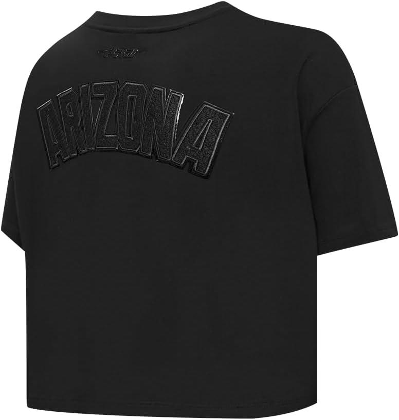 imagePro Standard Womens NFL Arizona Cardinals Classic Triple Black Short Sleeve Boxy Tee 2XL