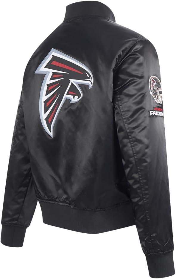 imagePro Standard Womens NFL Atlanta Falcons Classic Chenille Satin Jacket Black M