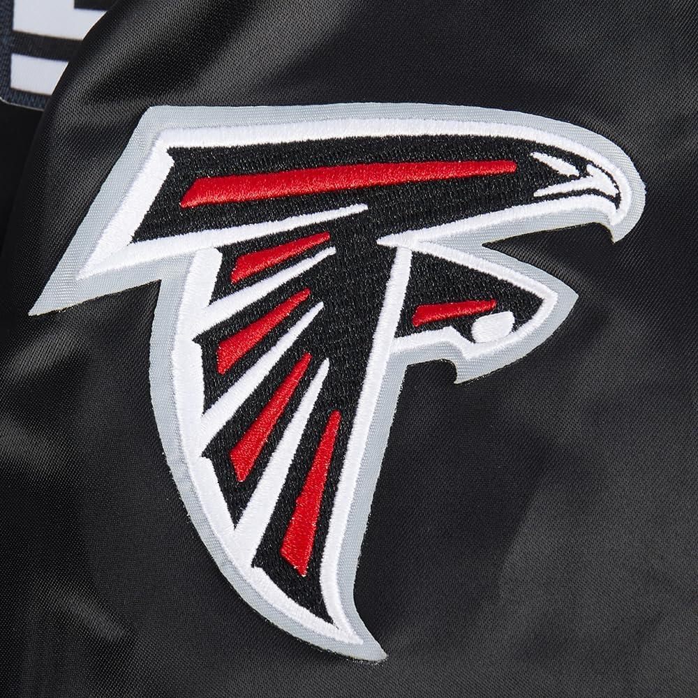 imagePro Standard Womens NFL Atlanta Falcons Classic Chenille Satin Jacket Black M