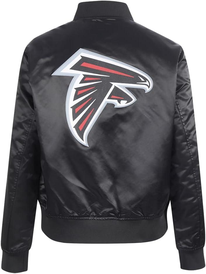 imagePro Standard Womens NFL Atlanta Falcons Classic Chenille Satin Jacket Black M