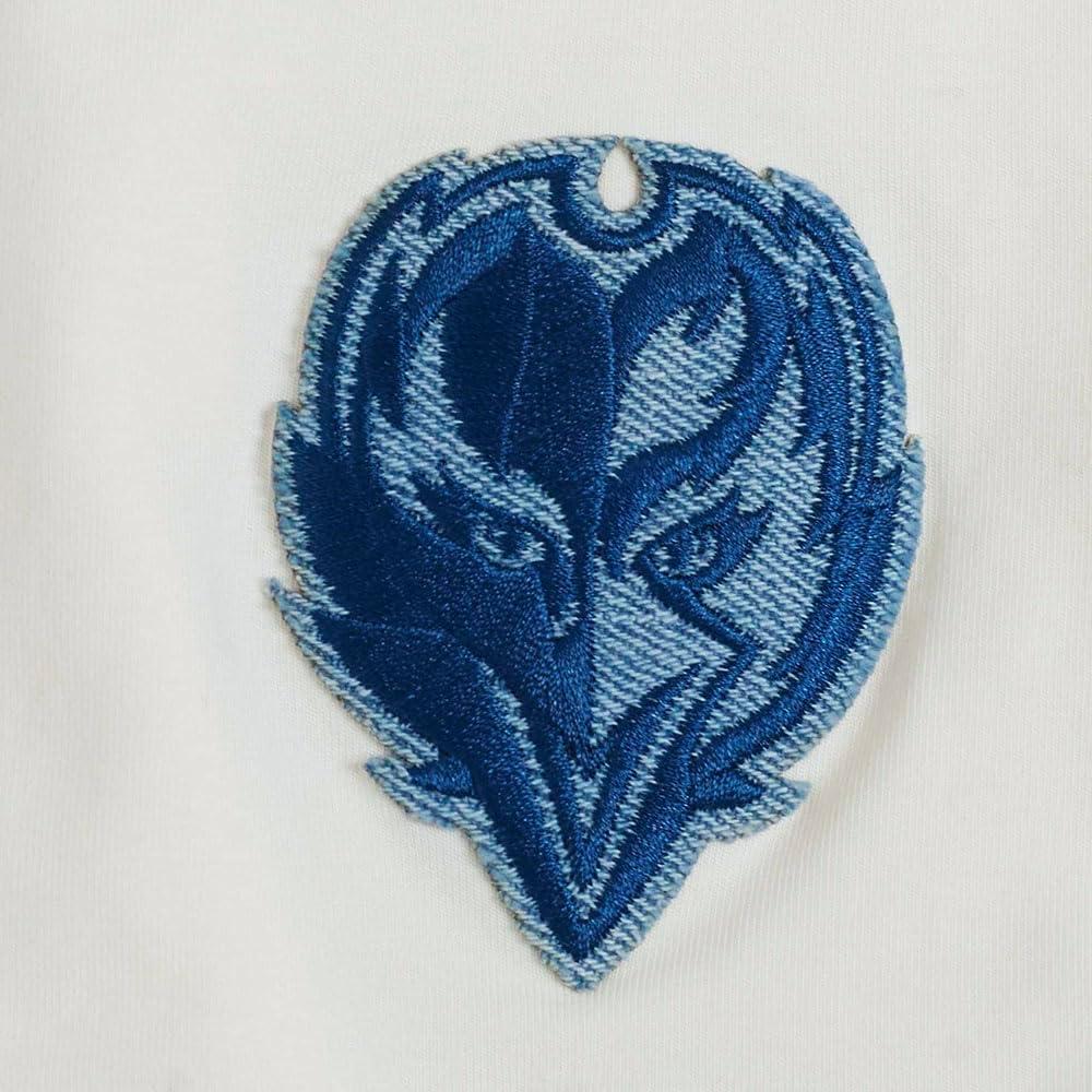 imagePro Standard Womens NFL Baltimore Ravens Varsity Blues Short Sleeve Boxy Tee Linen S